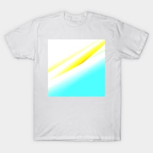 white yellow blue abstract texture T-Shirt
